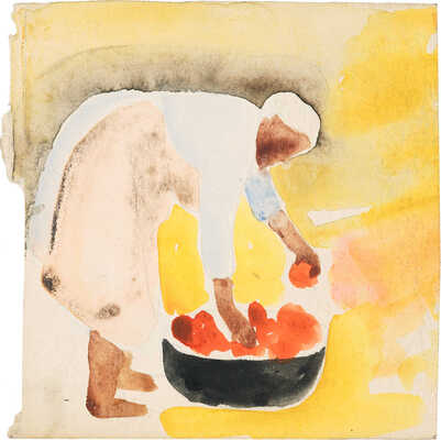 Платунова Александра Георгиевна. Сбор яблок